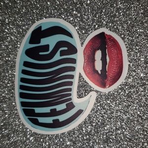 FEMINIST Waterproof Sticker Lips